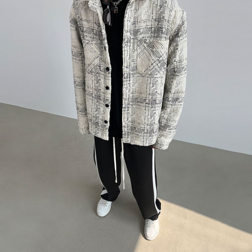 Collared Button Tweed Jacket