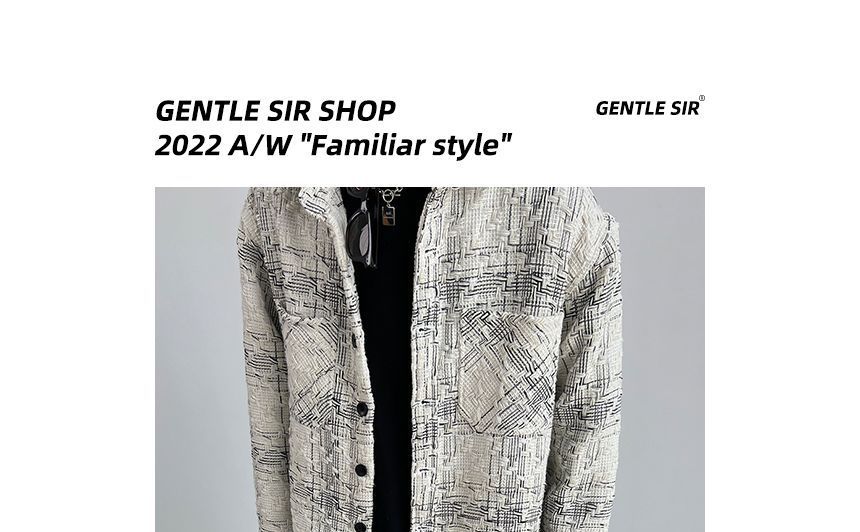 Collared Button Tweed Jacket