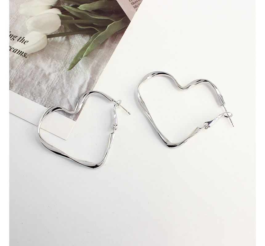 Hoop Clip-On Earring Heart /
