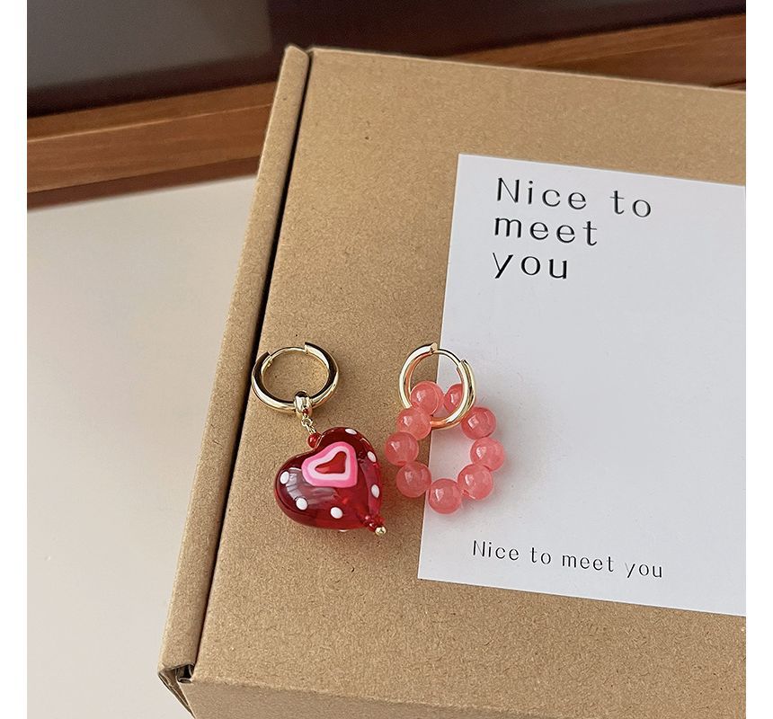 / Print Necklace Pendant Earring Glass