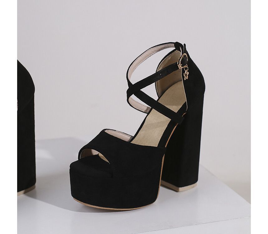 Sandals Platform Heel Chunky Ankle Strap