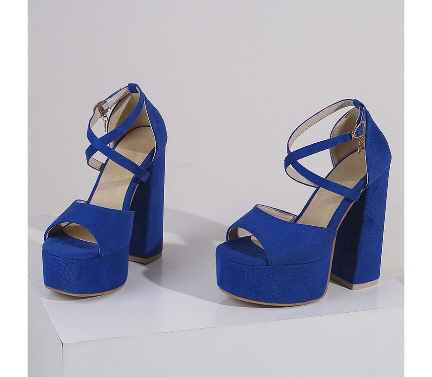 Sandals Platform Heel Chunky Ankle Strap