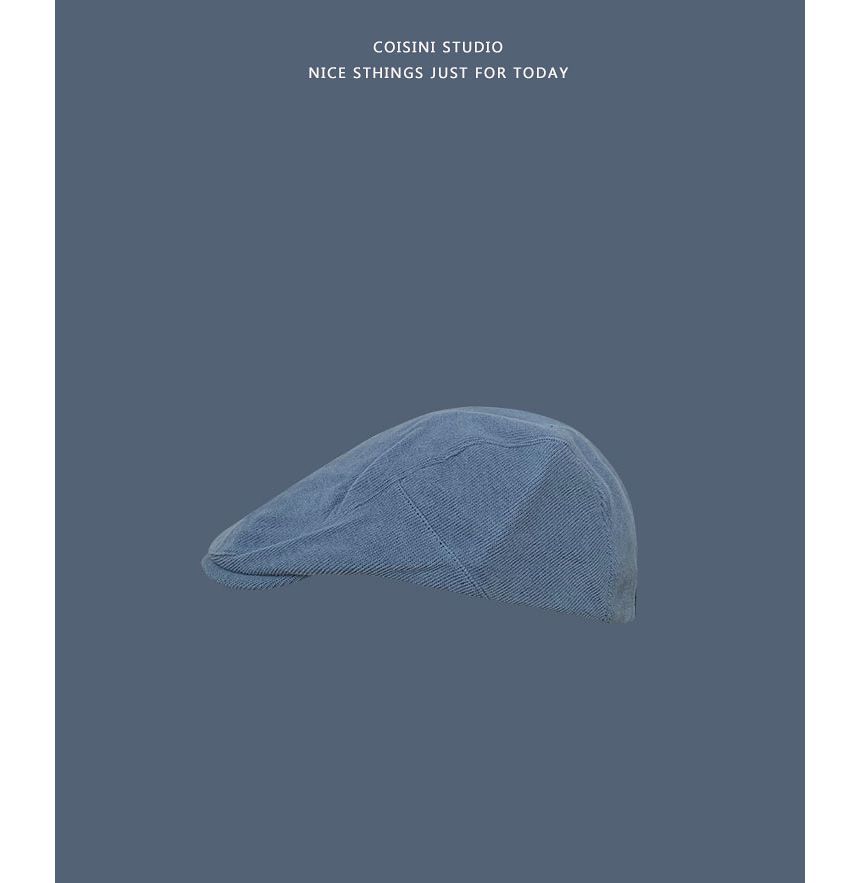 Plain Corduroy Flat Cap