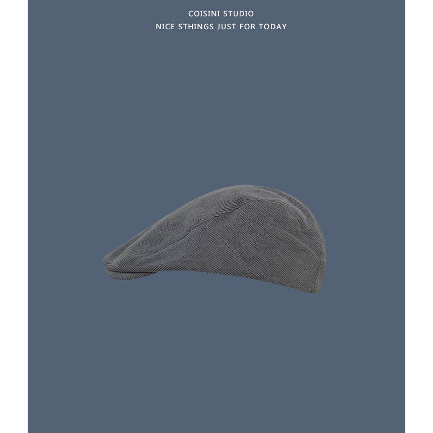 Plain Corduroy Flat Cap