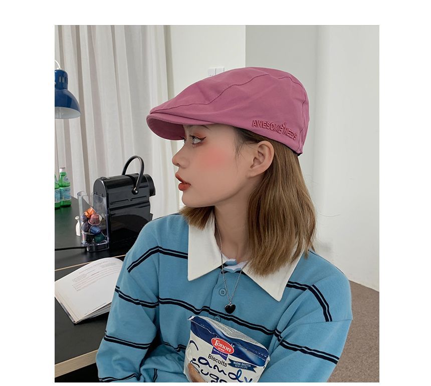 Flat Cap Lettering Embroidered