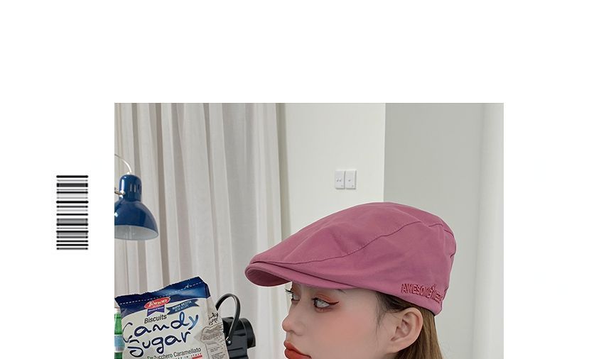 Flat Cap Lettering Embroidered