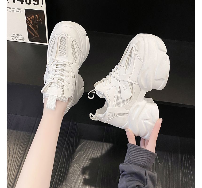 Plain Sneakers Platform
