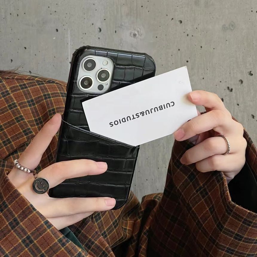 Card Phone Leather Faux Case Holder