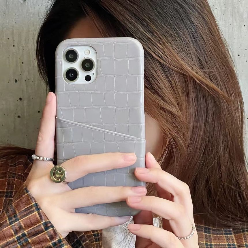 Card Phone Leather Faux Case Holder