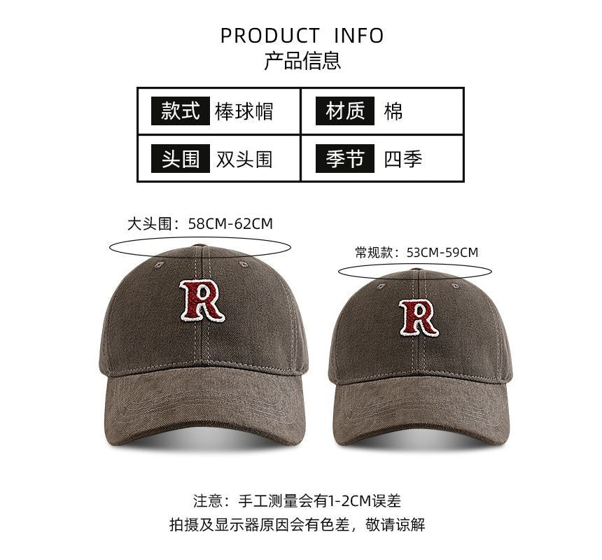 Cap Lettering Applique Baseball