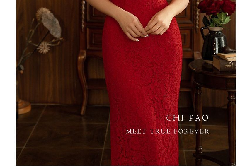 Short-Sleeve Midi Dress Frog Buttoned Plain Sheath