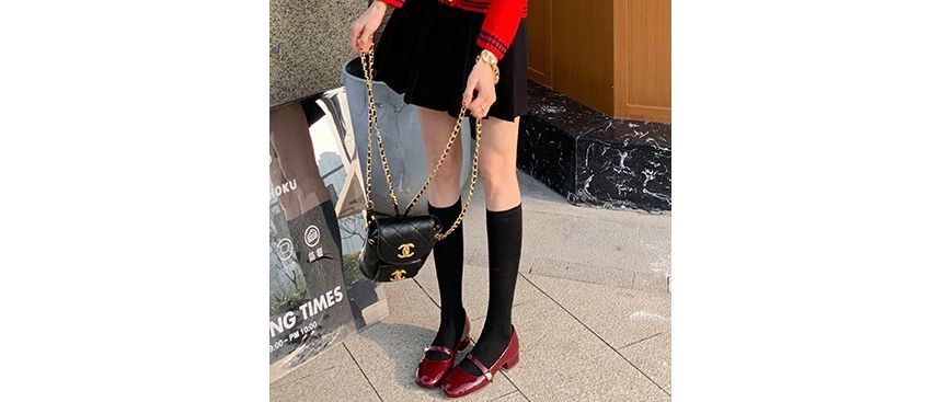 Block Pumps Jane Designs) Heel Plain Mary (Various