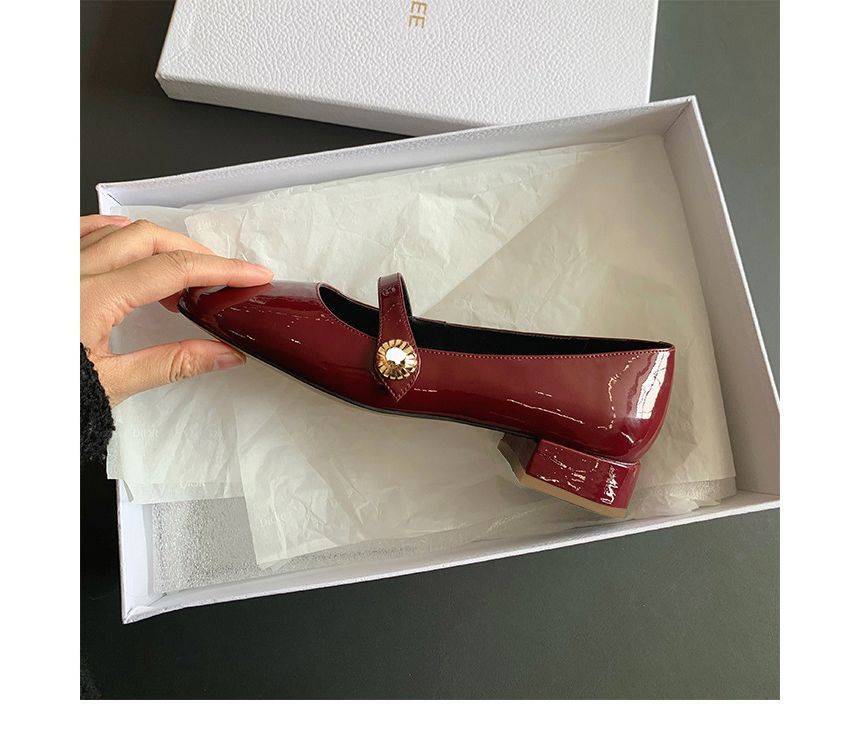 Block Pumps Jane Designs) Heel Plain Mary (Various