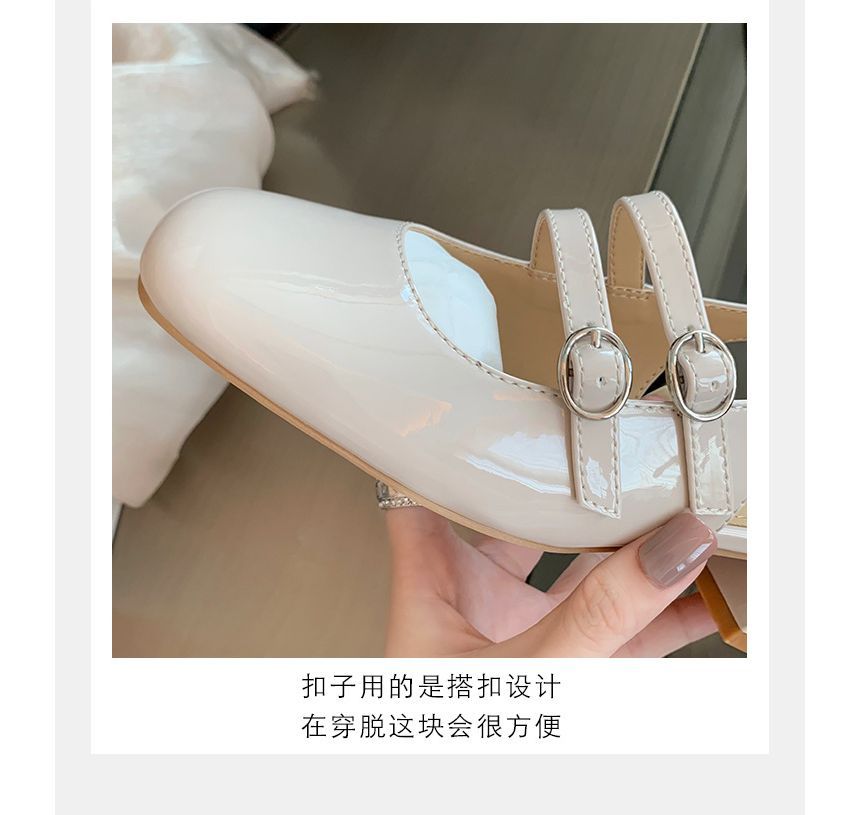 Sandals Slingback Plain Heel Chunky