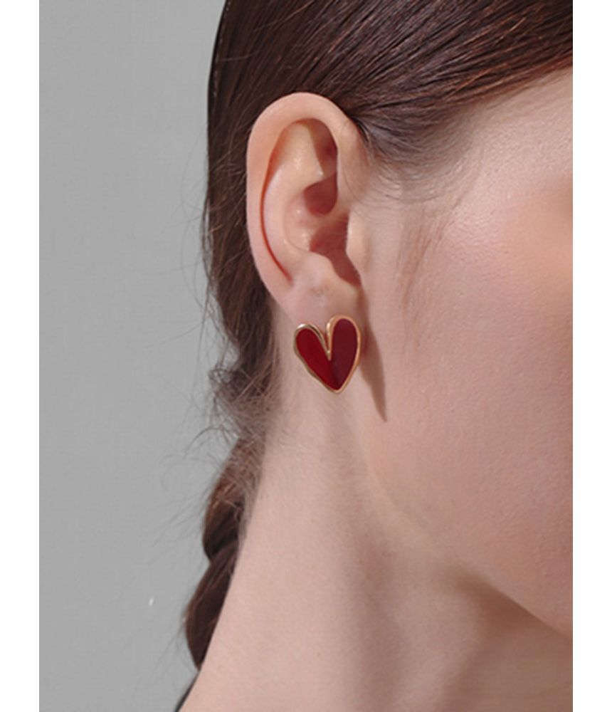 Earring Heart Alloy