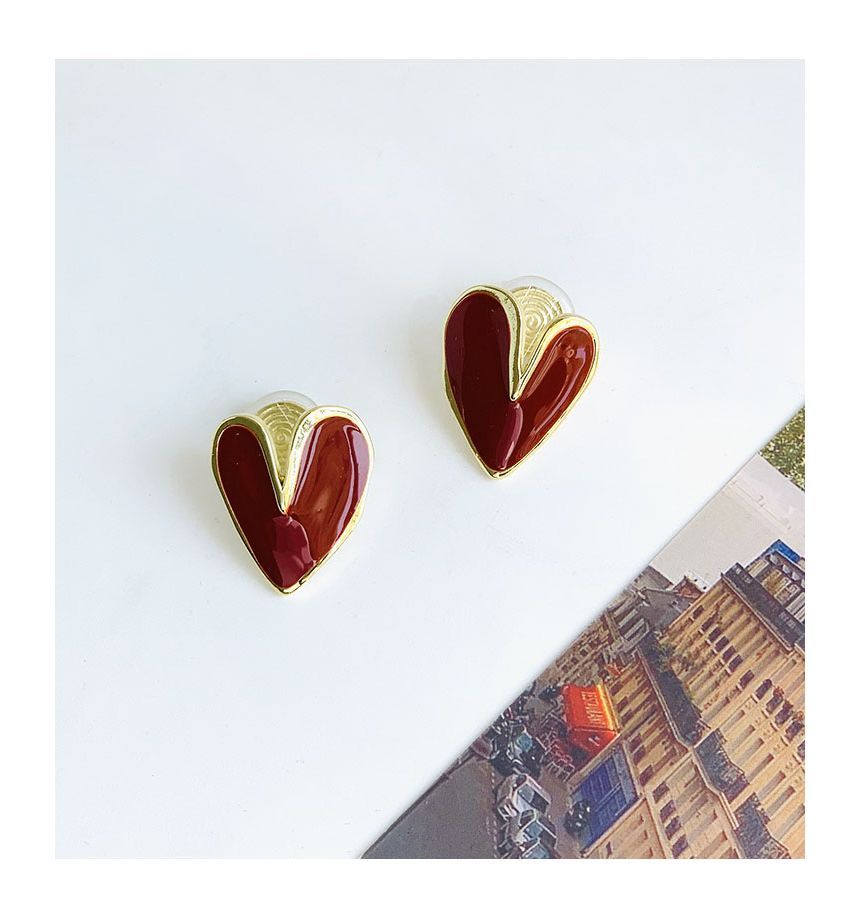 Earring Heart Alloy