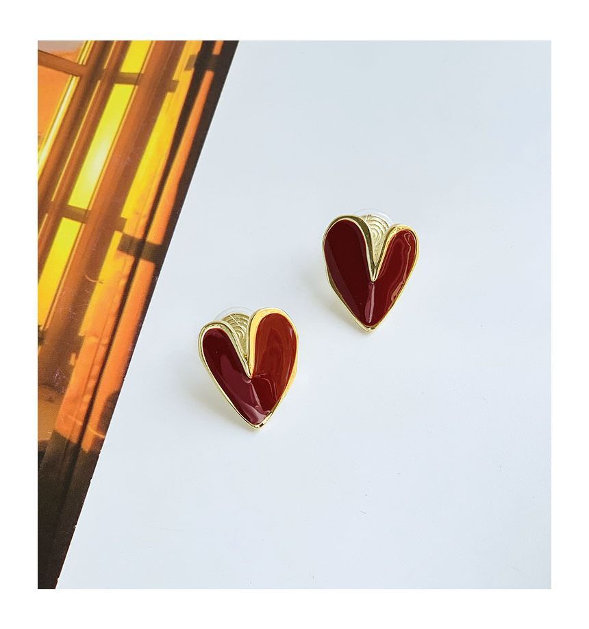 Earring Heart Alloy