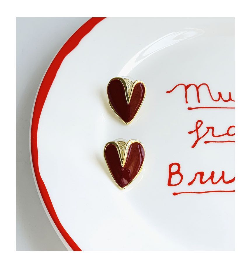 Earring Heart Alloy