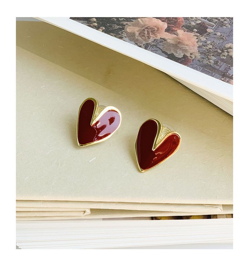 Earring Heart Alloy