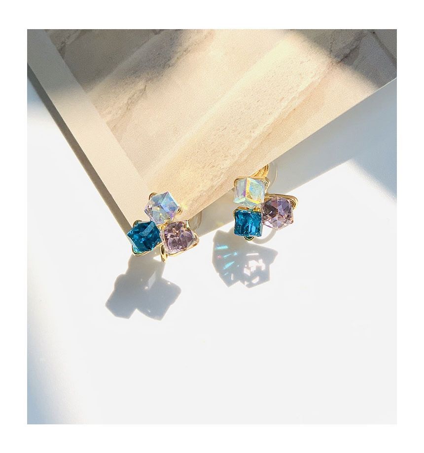 Earring Rhinestone Alloy