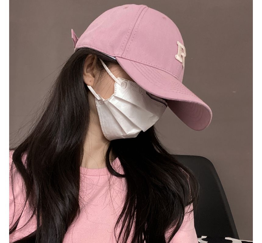 Lettering Baseball Cap Embroidered