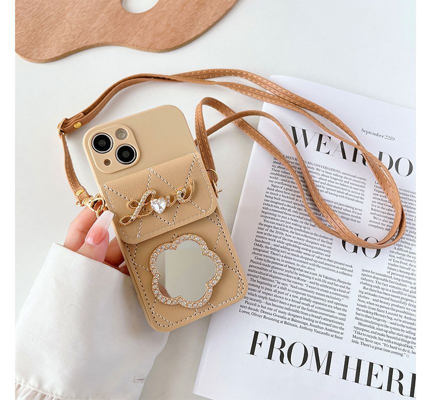 Card Mirrored Holder Case Phone