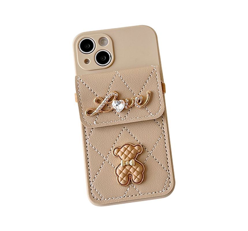 Card Holder Case Bear Phone