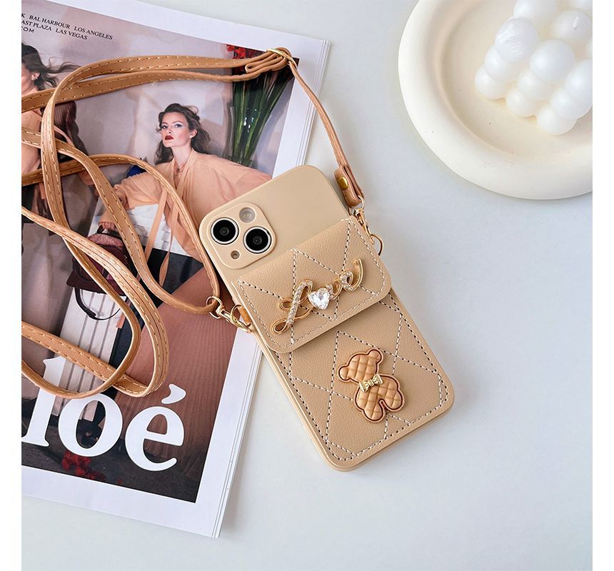 Card Holder Case Bear Phone