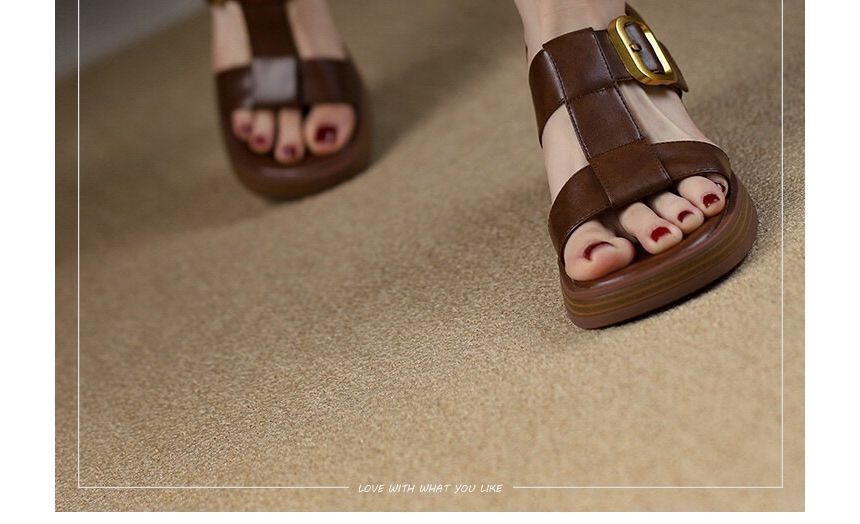 Heel Chunky Slingback Sandals