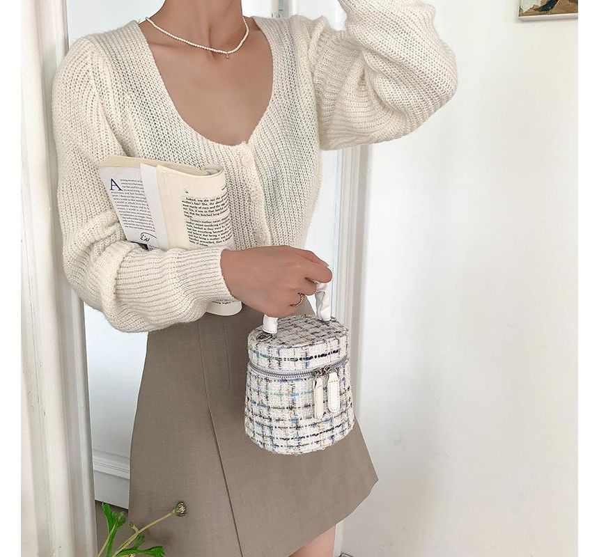 Zip Bag Crossbody Tweed