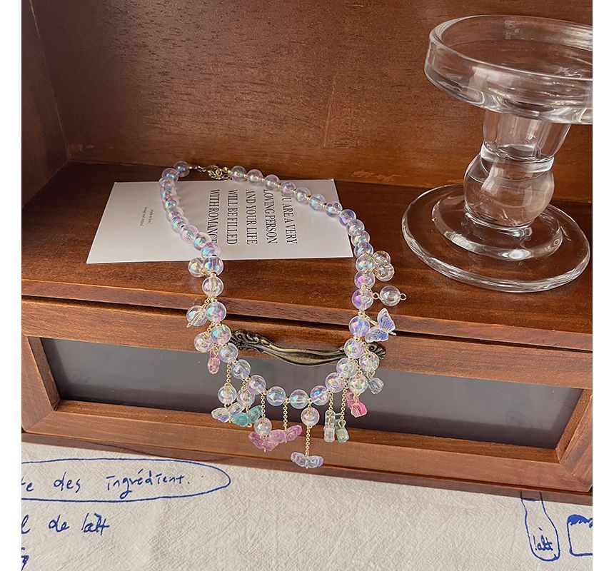 Fringed Choker Butterfly Alloy