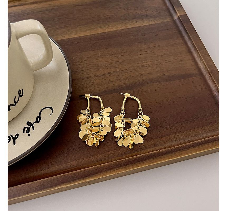 Droplet Earring Fringed Alloy