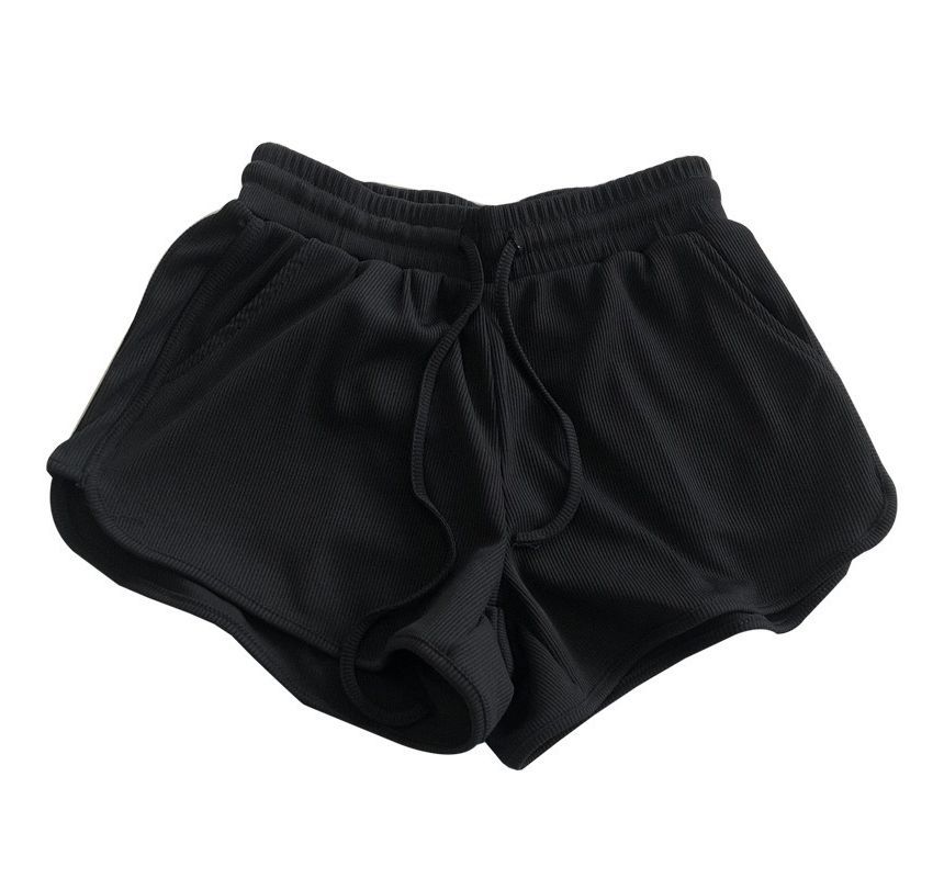 Drawstring Shorts Waist Plain Sweat