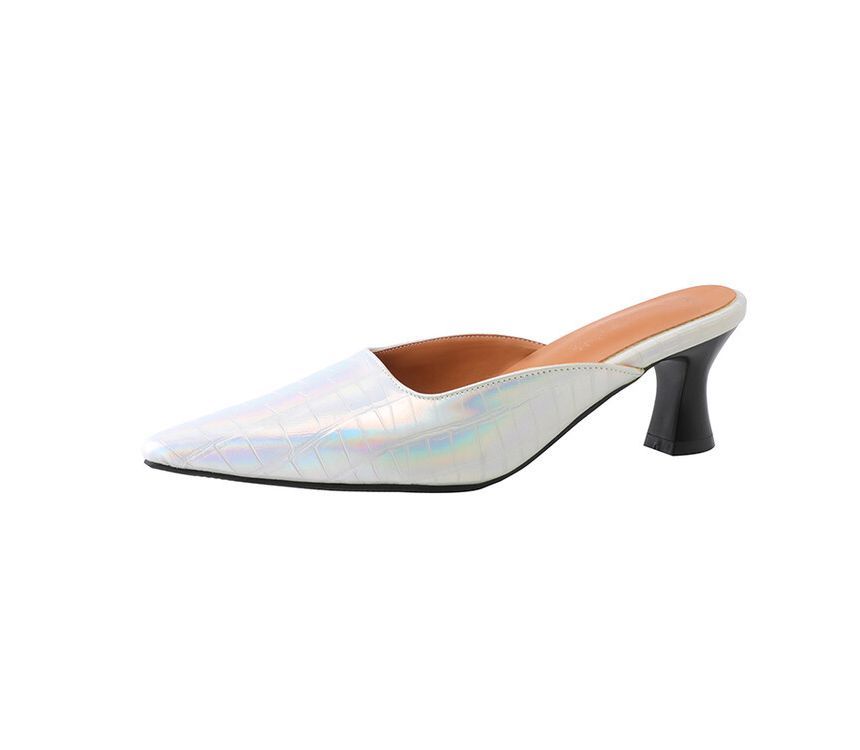 Heel Pointed Kitten Mules