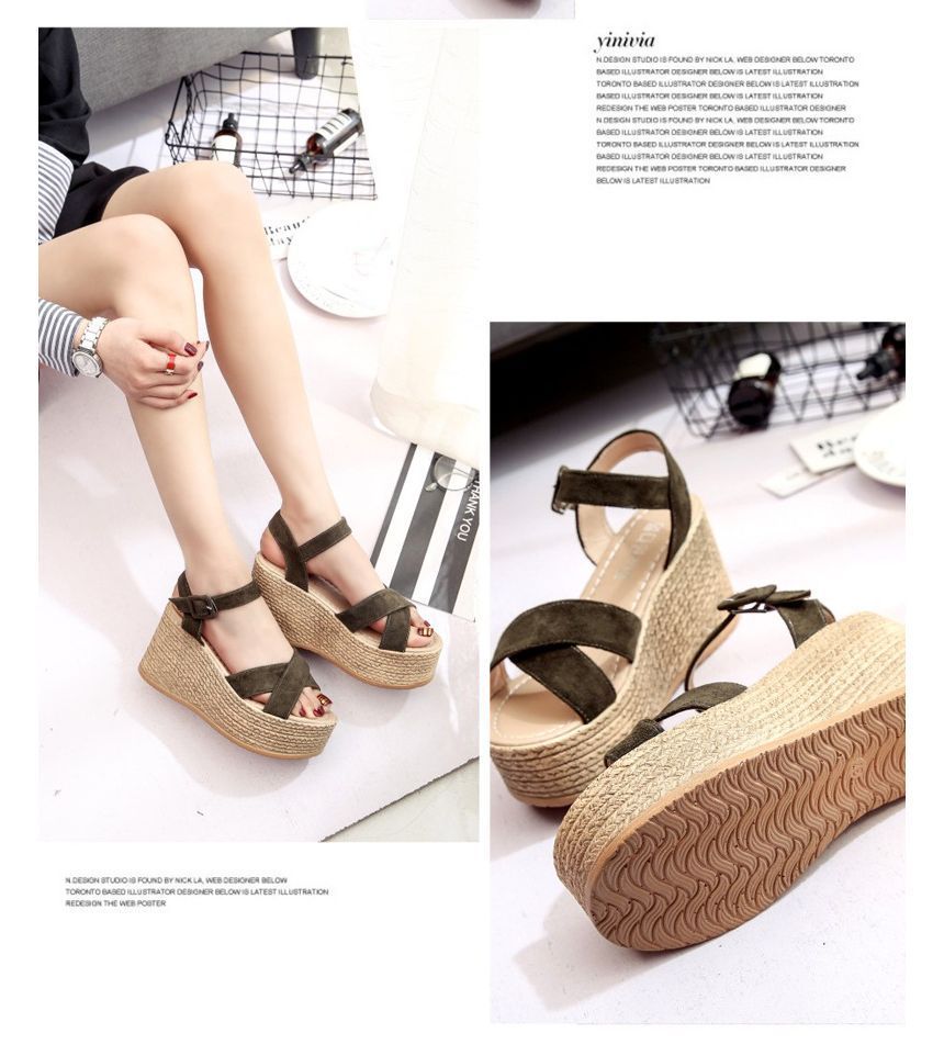 Platform Espadrille Sandals Wedge Heel