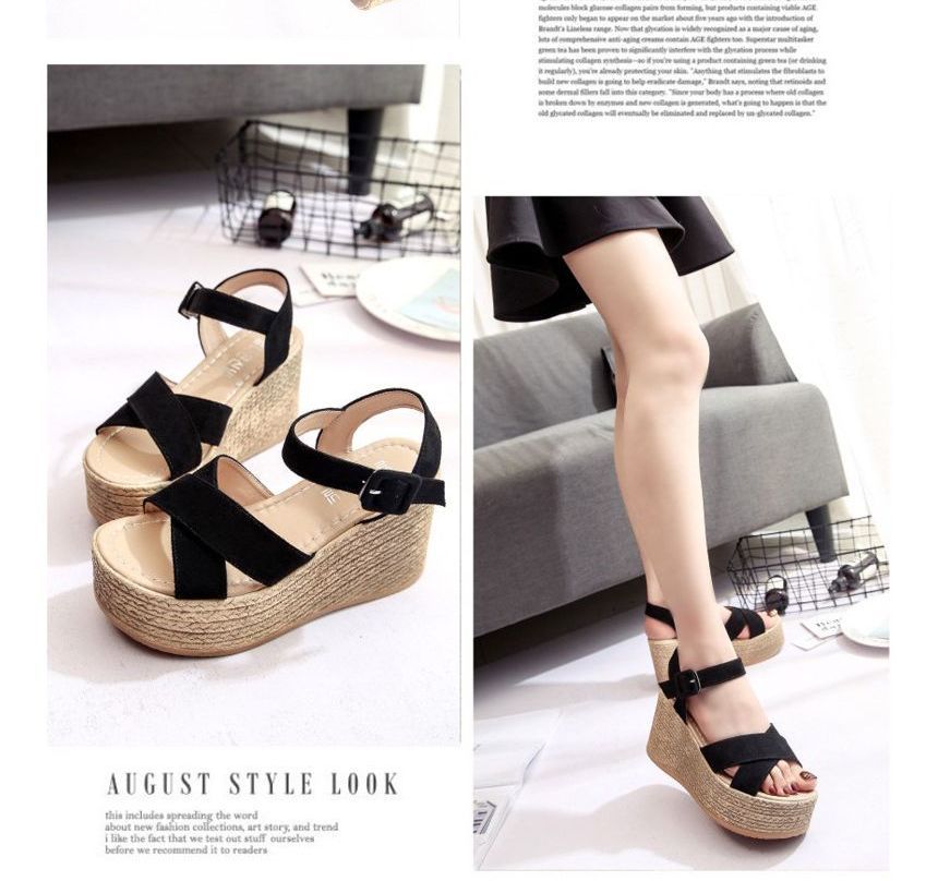 Platform Espadrille Sandals Wedge Heel