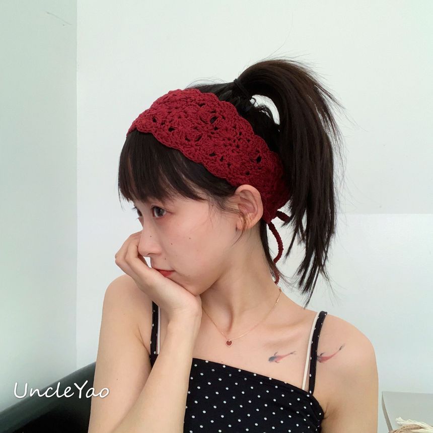 Knit Headband Eyelet