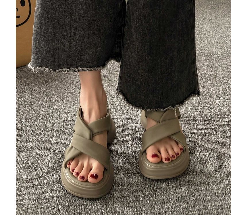 Sandals Slingback Knot Platform