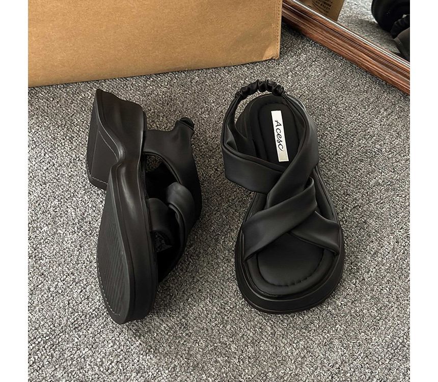 Sandals Slingback Knot Platform