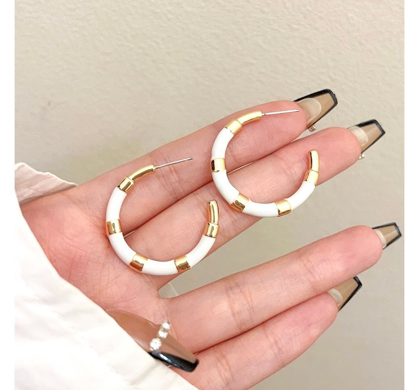 Block Color Hoop Earring