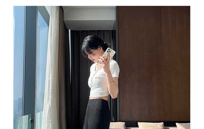 Designs) Pants High Flared (Various Rise Plain