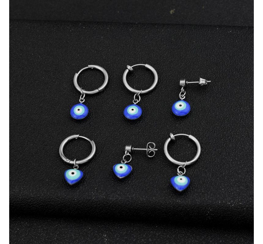 Evil Eye Stainless Steel Dangle Earring (various designs)