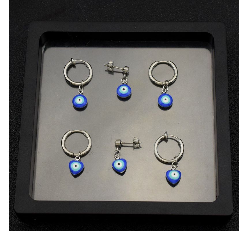 Evil Eye Stainless Steel Dangle Earring (various designs)