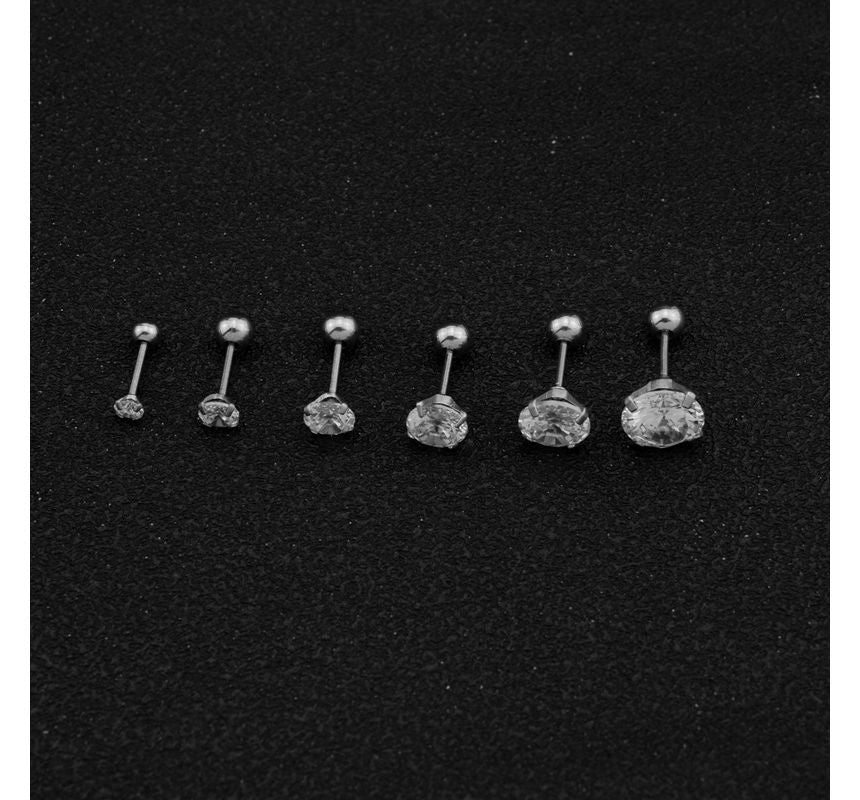 Rhinestone Stainless Steel Stud Earring (various designs)