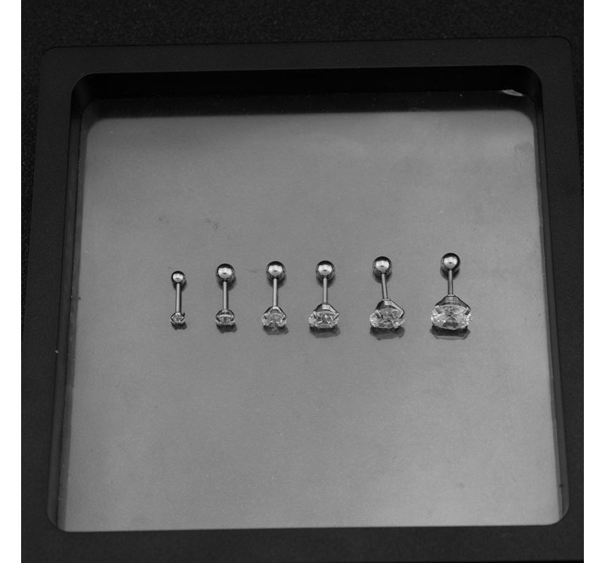 Rhinestone Stainless Steel Stud Earring (various designs)