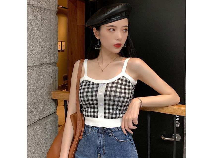Cami Plaid Top