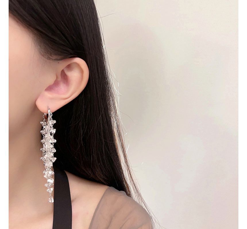 Earring Crystal Fringed Faux Alloy