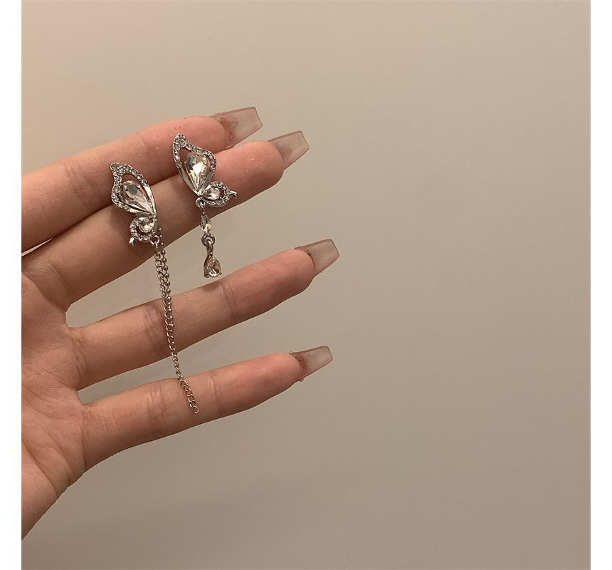 Dangle Butterfly Asymmetrical Alloy Earring