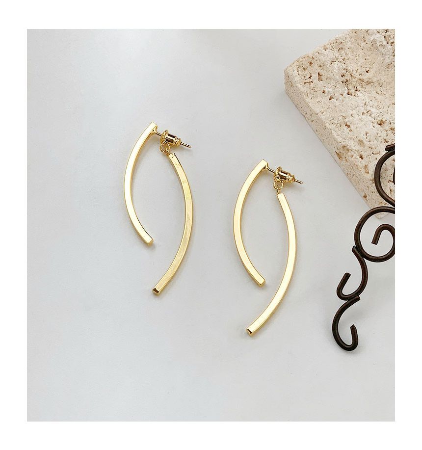 Fringed Alloy Earring Curve