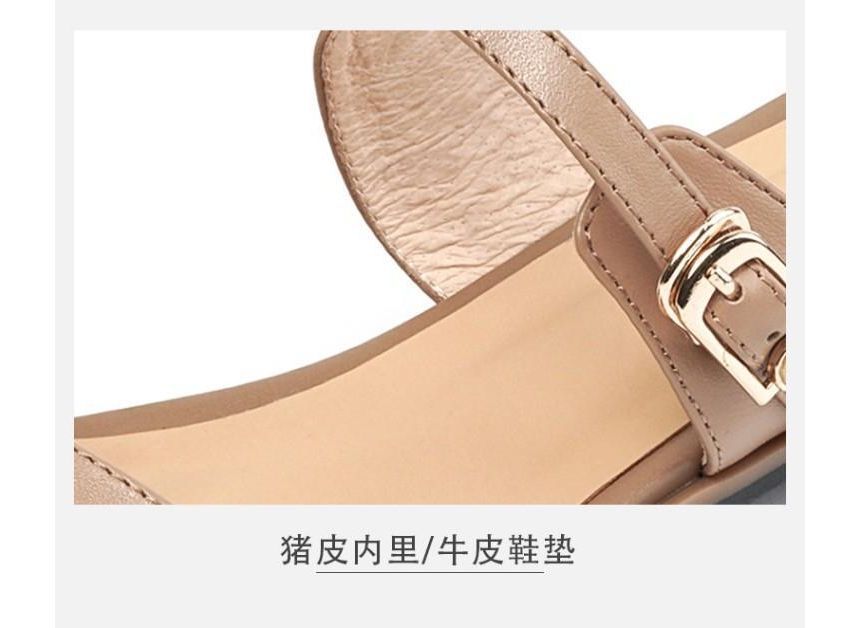 Low-Heel Sandals Toe Square